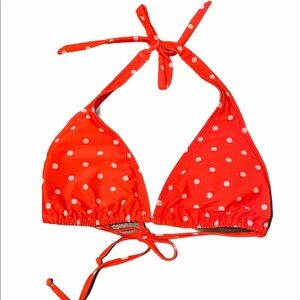 {Arizona Jeans} Pin Dot Halter Bikini Top